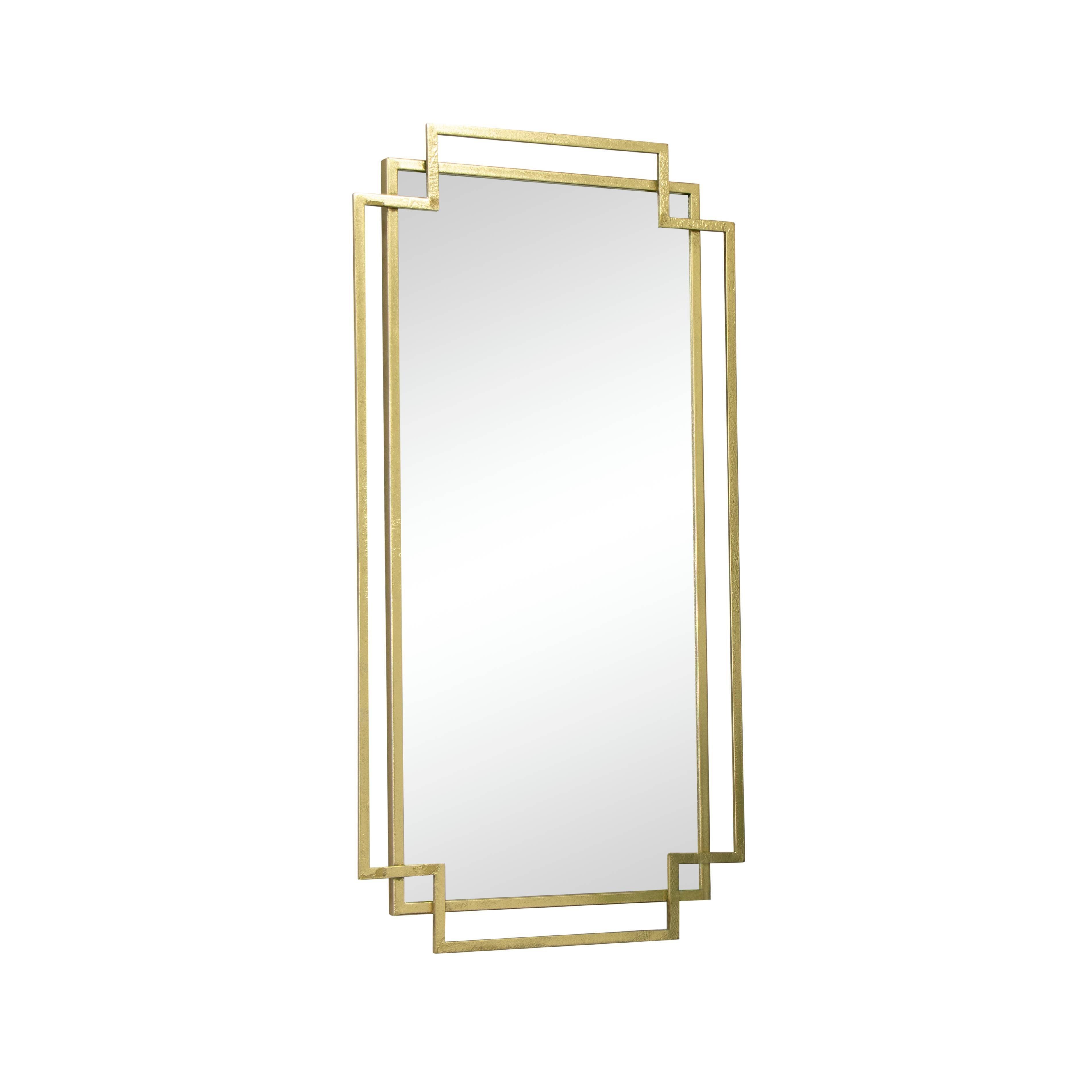 Gold Foiled Wall Mirror 94cm X 48cm